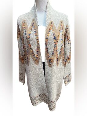 NWT Urbino Open Front Cardigan Aztec Southwestern Duster Sweater. One size